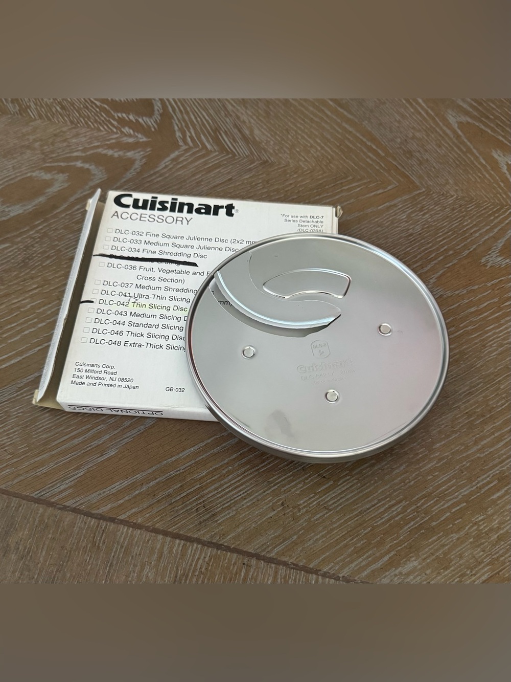 Cuisinart Food Processor 2mm
Thin Slicing Disc DLC-042 EUC